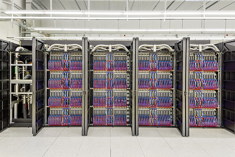 The first cabinets of the “Alps” research infrastructure.